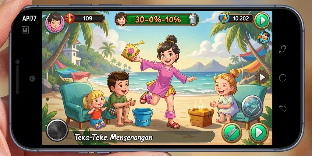 Tangkapan layar permainan API77 menampilkan keseruan teka-teki.