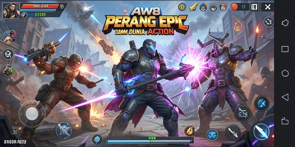 Tampilan gameplay action yang mendebarkan dan intens.
