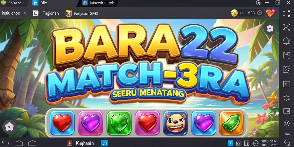 Tangkapan layar BARA22 menunjukkan gameplay Match-3 yang mengasyikkan.