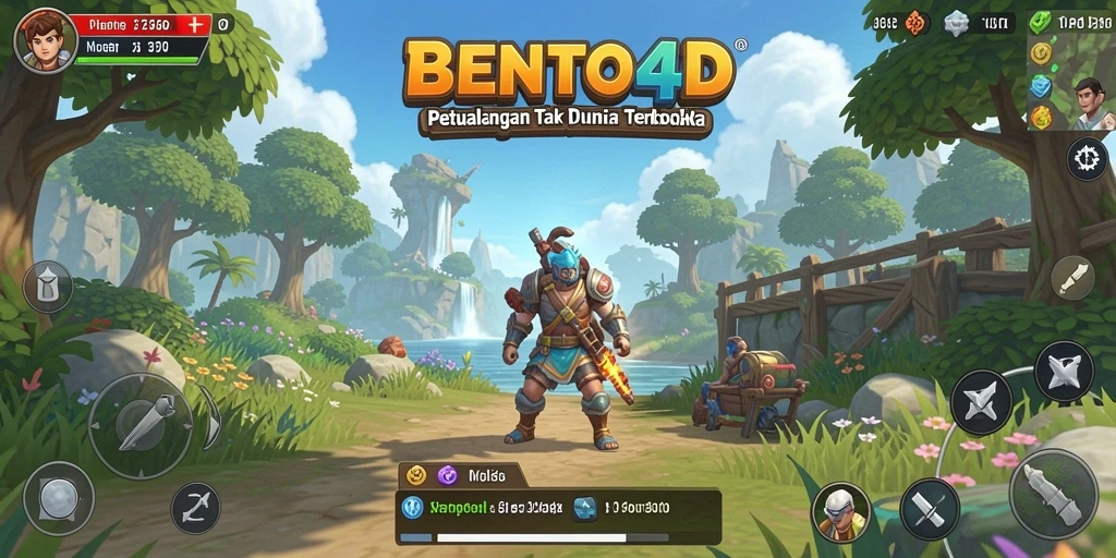 Tampilan gameplay BENTO4D yang menakjubkan di dunia terbuka.
