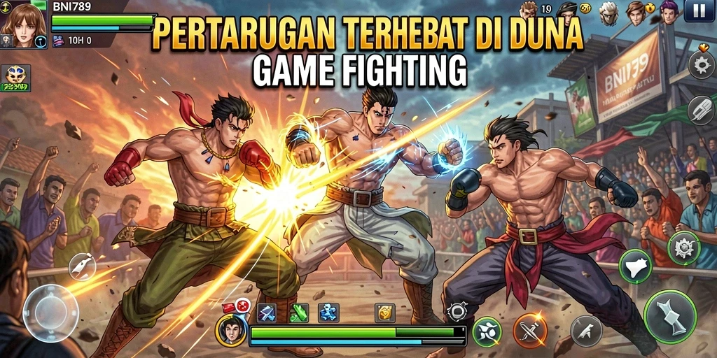 Screenshot gameplay BNI789 dengan aksi pertarungan yang mendebarkan.