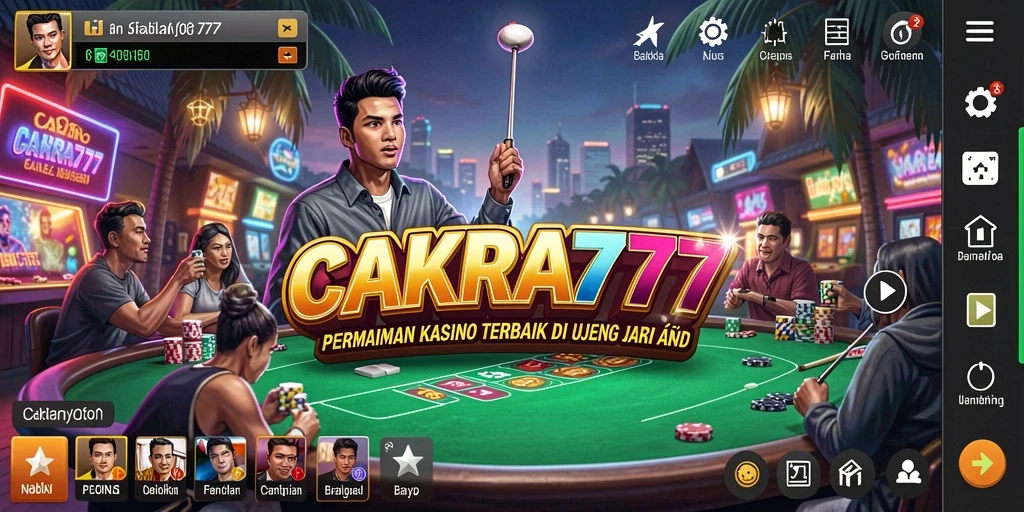 Screenshot gameplay CAKRA777 yang menampilkan keseruan permainan Kasino.