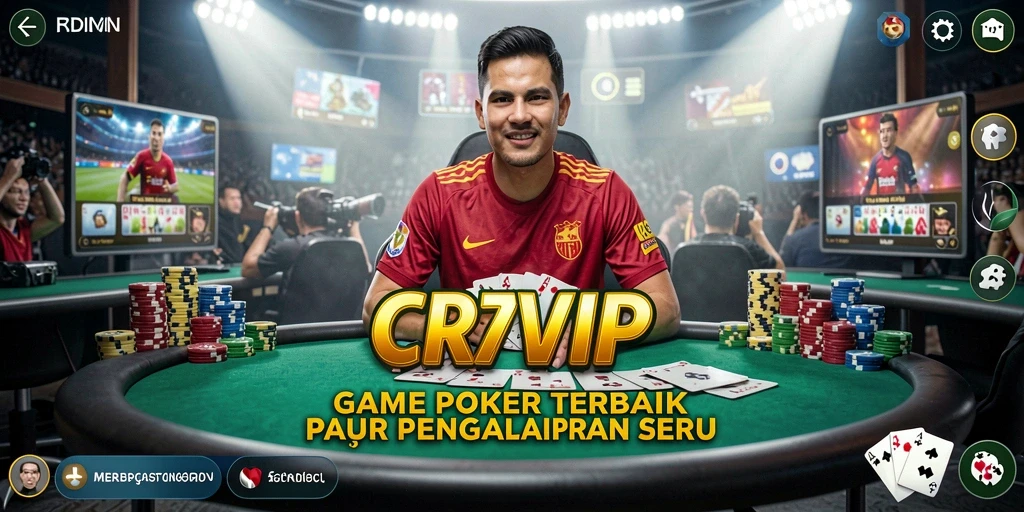 Gameplay seru dalam aplikasi CR7VIP yang menampilkan aksi poker.