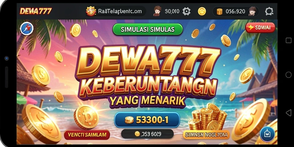 Tampilan menarik dari gameplay DEWA777 yang mendebarkan.