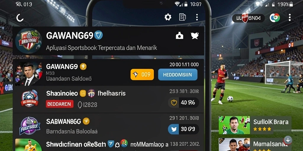 Tampilan layar utama GAWANG69 menampilkan berbagai opsi taruhan Sportsbook.