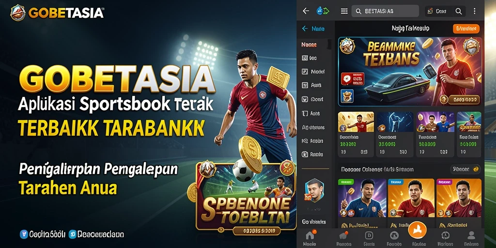 Tampilan utama GOBETASIA dengan berbagai pilihan taruhan olahraga.