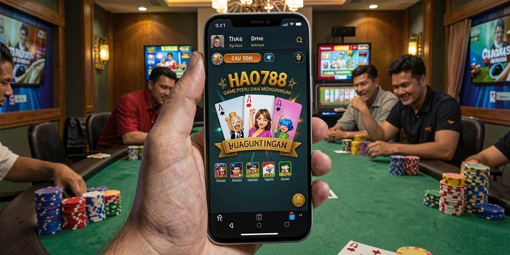 Screenshot gameplay HAO788 yang menunjukkan aksi poker seru.