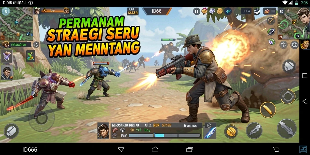 Screenshot gameplay ID66 menampilkan aksi strategi yang mendebarkan.