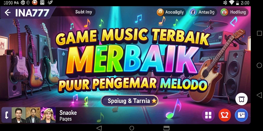 Tampilan gameplay seru saat memainkan lagu favorit di INA777.