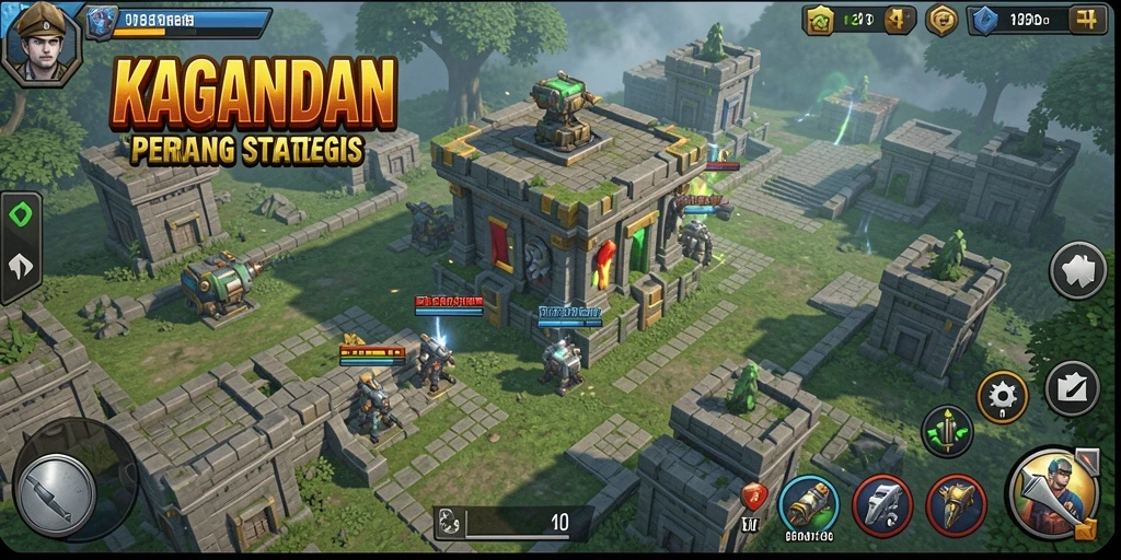 Screenshot gameplay <strong>KAGANDAN</strong> menampilkan strategi Tower Defense yang seru.