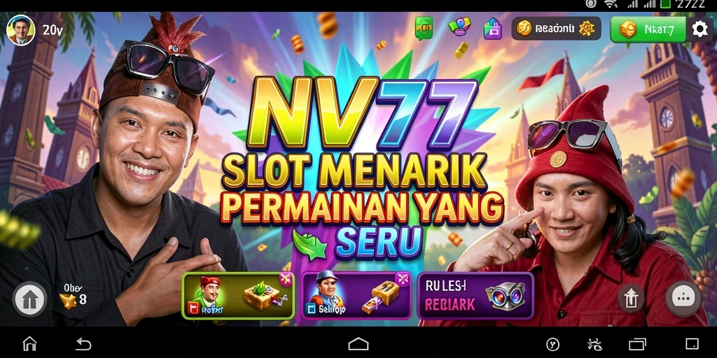 Tangkapan layar gameplay NV77 menampilkan slot seru dengan grafis menawan.