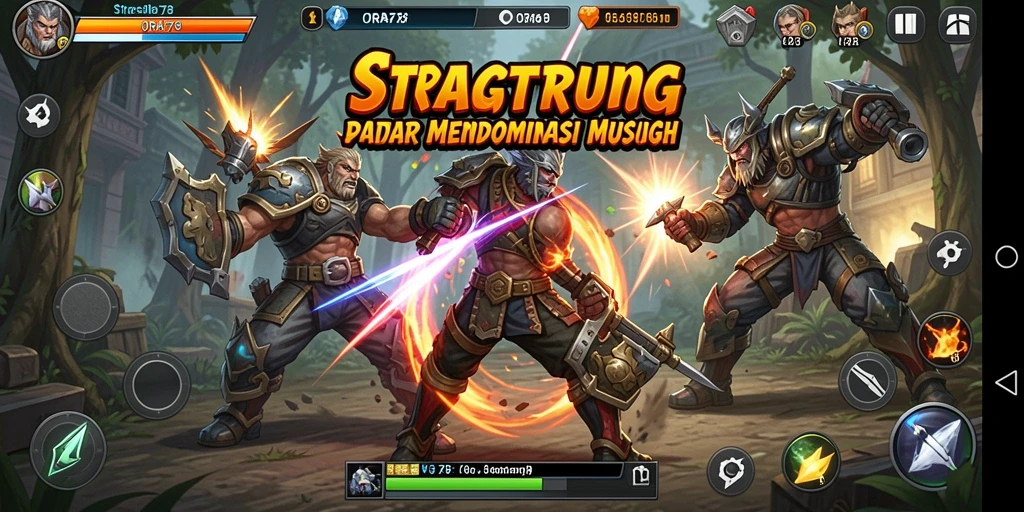 Tampilan gameplay menarik dari ORA78 yang menunjukkan strategi pertempuran.