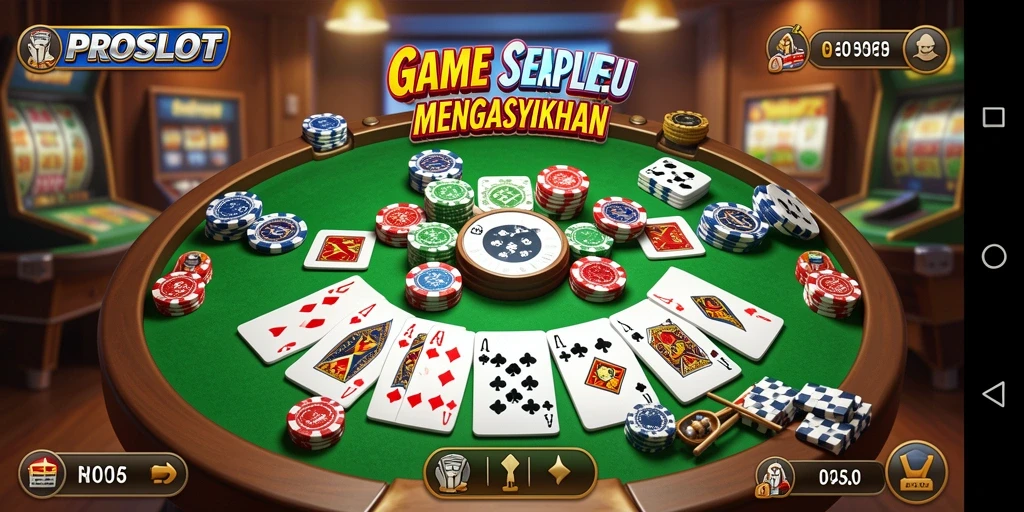 Tampilan gameplay Gaple yang seru di PROSLOT.