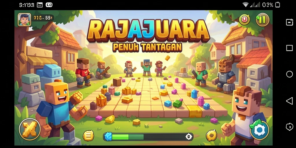 Screenshot RAJAJUARA menunjukkan gameplay puzzle yang menantang.