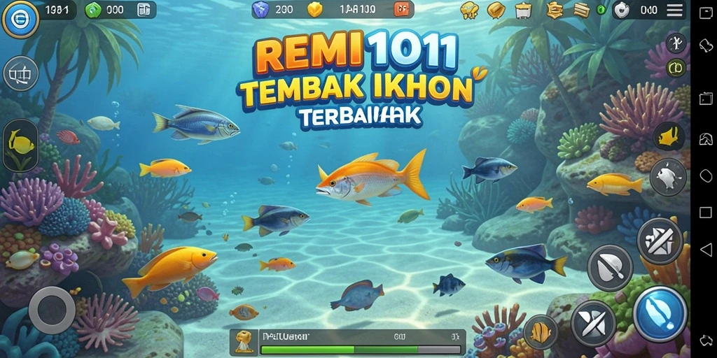 Tampilan gameplay Tembak Ikan yang seru dan berwarna-warni di REMI101.