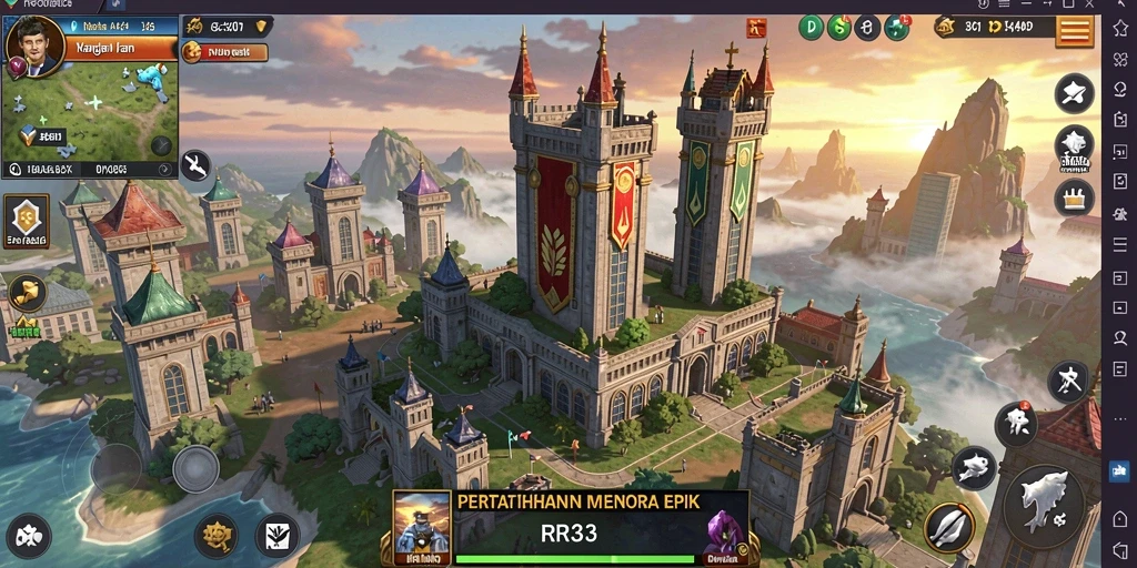 Tampilan gameplay menara pertahanan yang mendebarkan di RR33.
