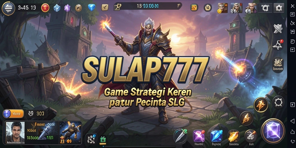Tangkapan layar gameplay SULAP777 menampilkan aksi strategi seru dalam membangun kerajaan.