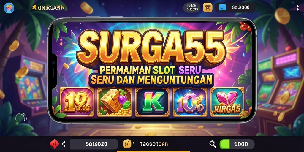 Screenshot utama SURGA55 menampilkan gameplay slot yang seru dan mengasyikkan.