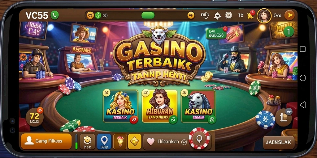 Tampilan penuh aksi gameplay Kasino di VC55.