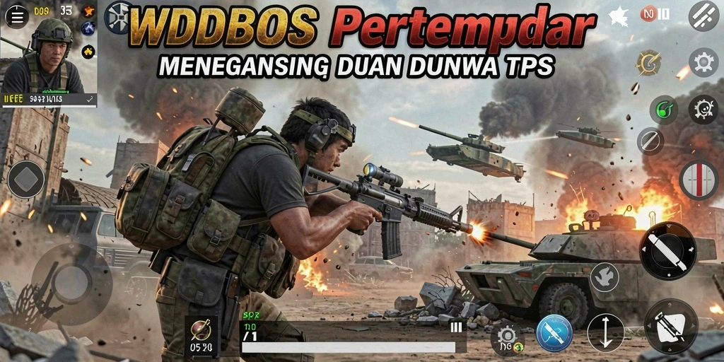 Tampilan aksi seru dalam permainan TPS WDBOS.