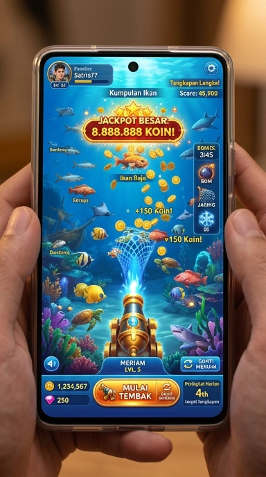 Tampilan utama qtgame yang menarik dan informatif.